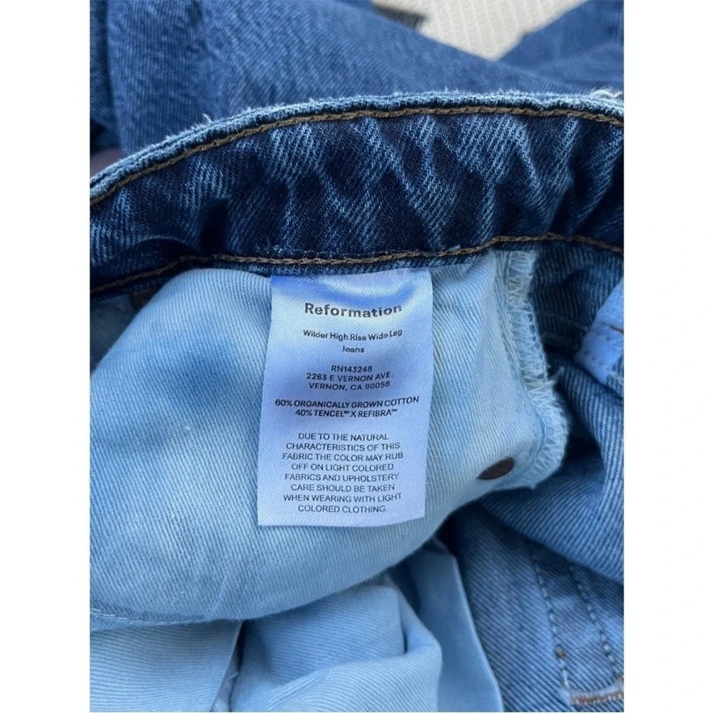 Reformation Wilder High Rise Wide Leg Jeans in Louise‎ Size 25 - Picture 11 of 11